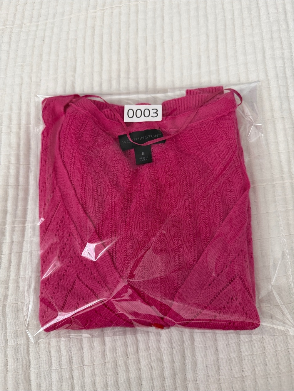 Worthington Hot Pink V-Neck Button-Up Cardigan - Picture 8 of 8